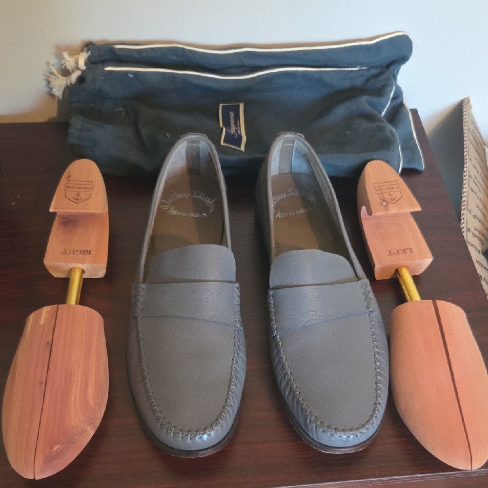 Santoni Mens Size 11 LoafersGrey Made In Italy